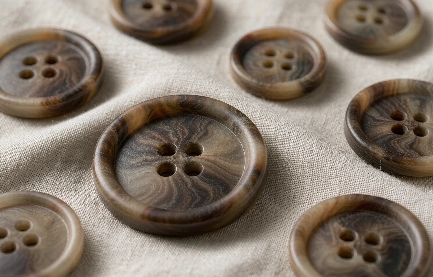 Imitation horn buttons macro — Senfa Mfg button factory